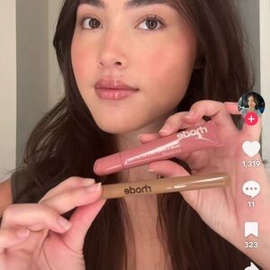 RHODE Lip Gloss Duo - Twist and Salty Tan